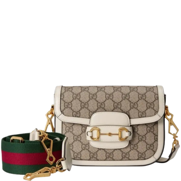 Horsebit 1955 Collection Mini Shoulder Bag (Ebony White)
