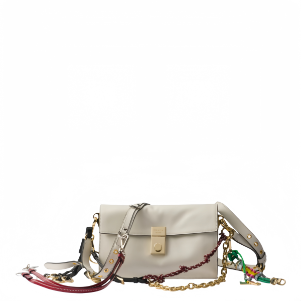 Soft Sound small leather shoulder bag with charms
