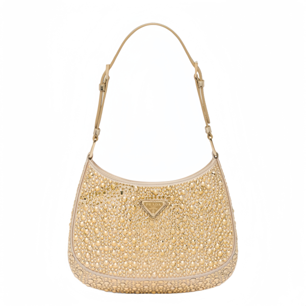 Cleo satin bag with crystals