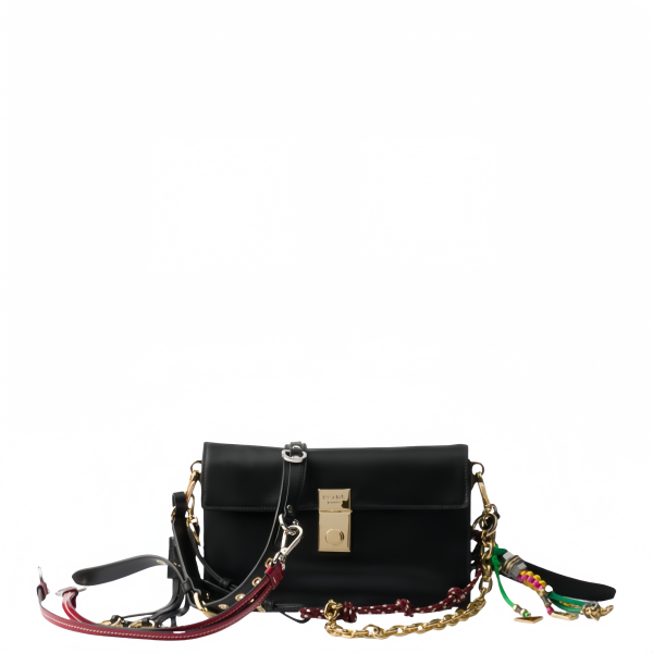 Soft Sound small leather shoulder bag with charms