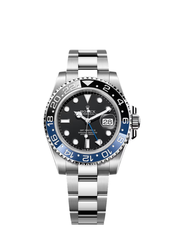 GMT Master II Batman ‘Oyster Bracelet’ Super Clone Swiss Replica Watch | 3285 Swiss Movement