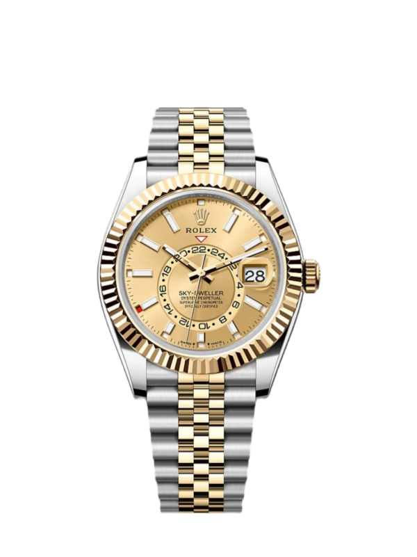 Sky Dweller 42mm Super Clone Swiss Watch | Gold Dial | 9001 Swiss movement