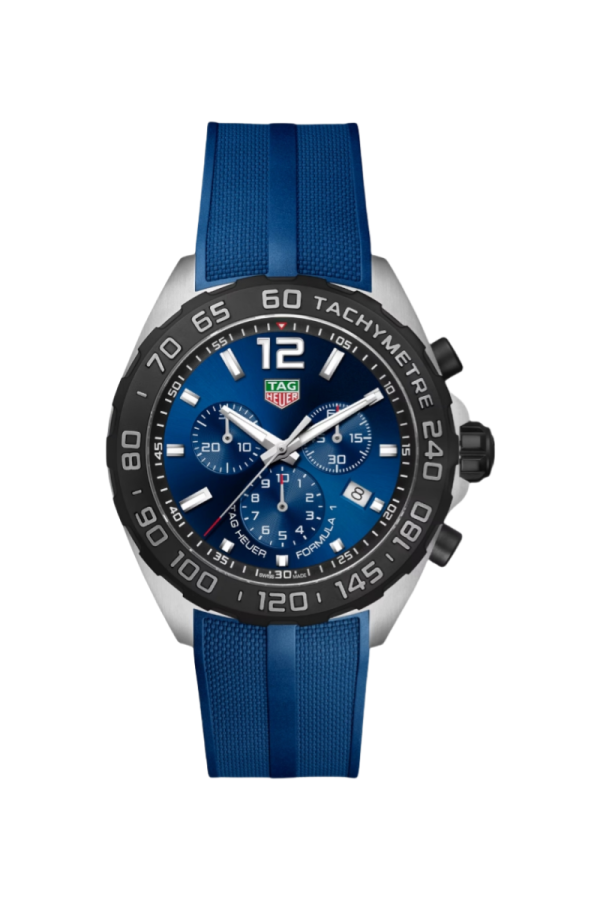 43 MM Formula 1 Chronograph | Blue Dial | Blue Rubber Strap