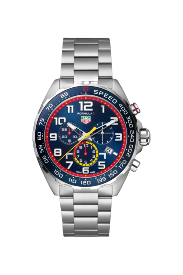 43 MM Formula 1 Chronograph x Red Bull Racing | Blue Dial | Steel Strap