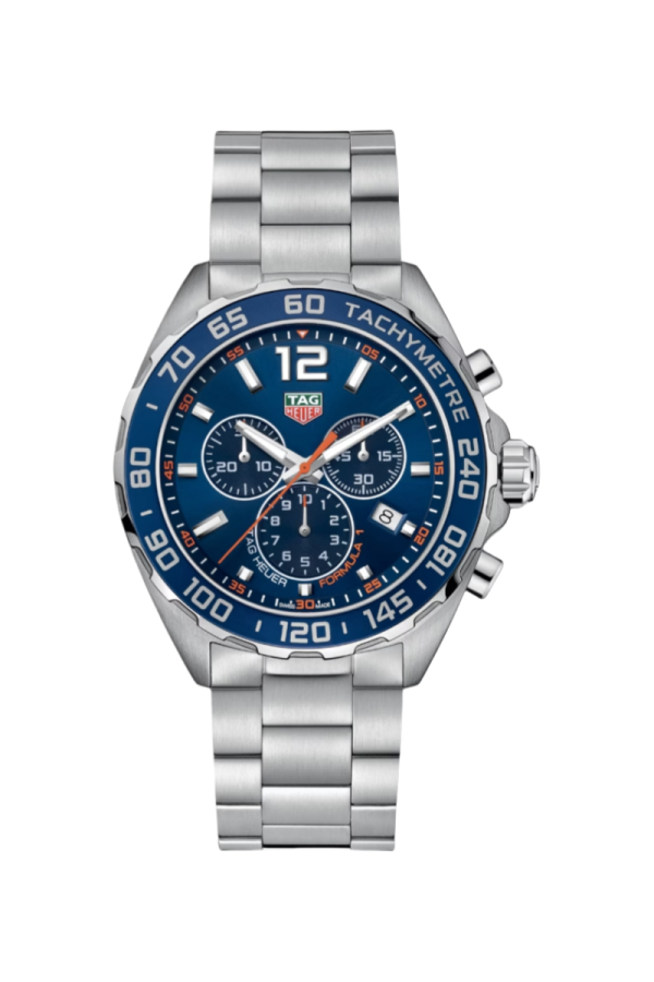 43 MM Formula 1 Chronograph | Blue Dial | Steel Strap