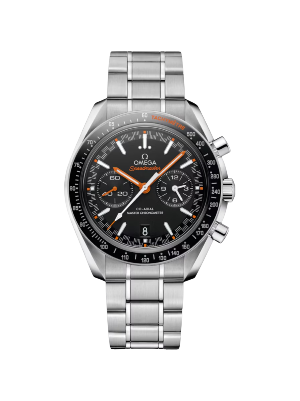 44.25 MM Speedmaster Racing | Black Dial | Steel On Steel Strap | 9900 Calibre
