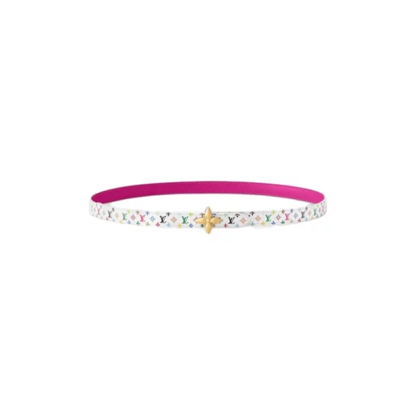 Women Mini Flowergram 15mm Reversible Belt