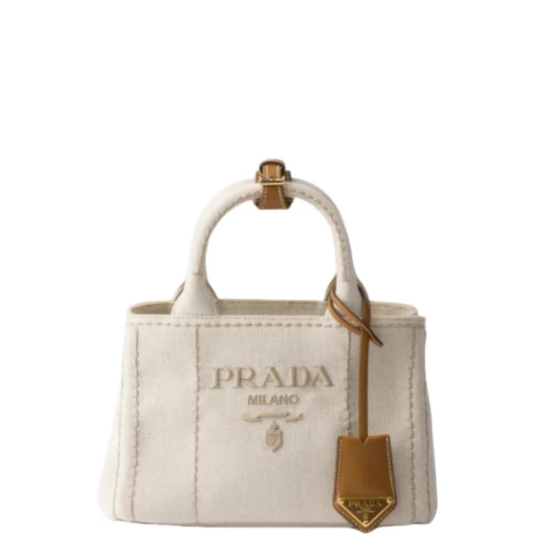 Linen blend mini handbag