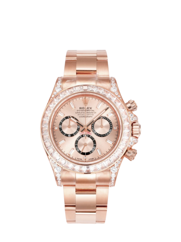 Daytona Super Clone Swiss Replica Watch | Rose Gold Diamond-Set Dial | 4131 Swiss Movement