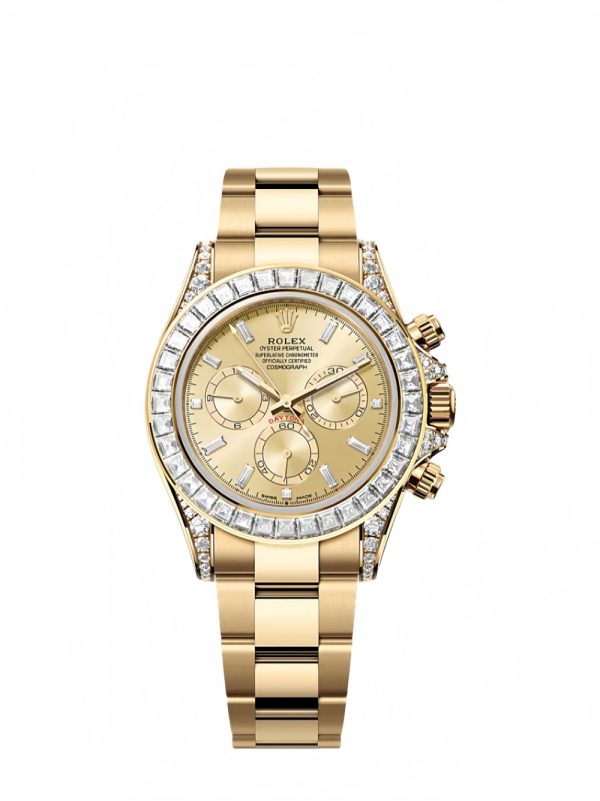 Daytona Super Clone Swiss Replica Watch | Gold-Colored Diamond-Set Dial | 4131 Swiss Movement