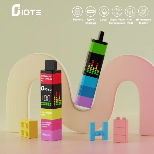 IQTE Maha Kit 2400 Puffs 4-in-1 Disposable Vape – Toy Bricks 3D Display, Type-C Recharge, 2/5% Nic, 4 Flavors, Wholesale Price